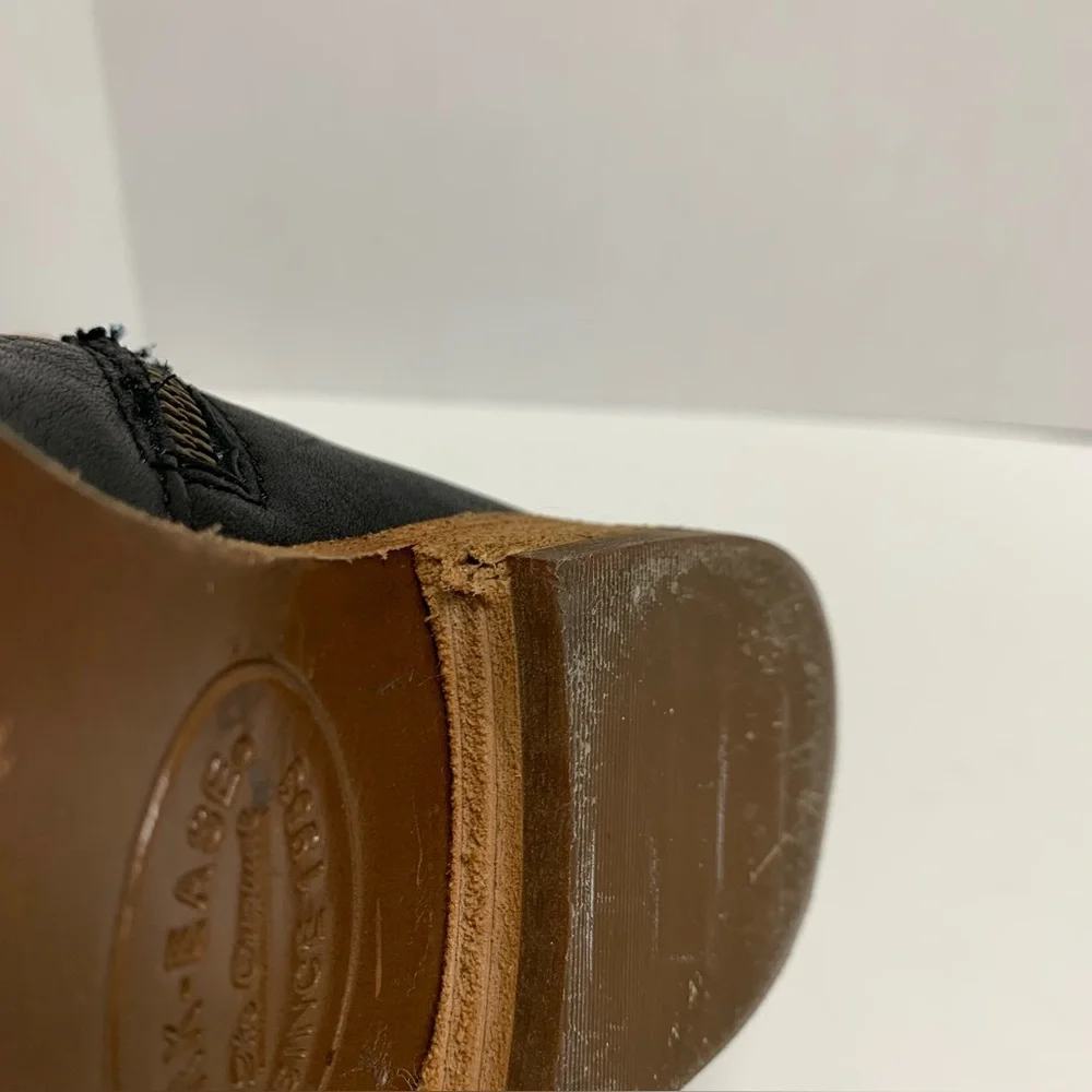 Kork Ease Black Suede Leather Knee High Riding Boots Buckle Zip Women's Sz 6.5M - Picture 13 of 16